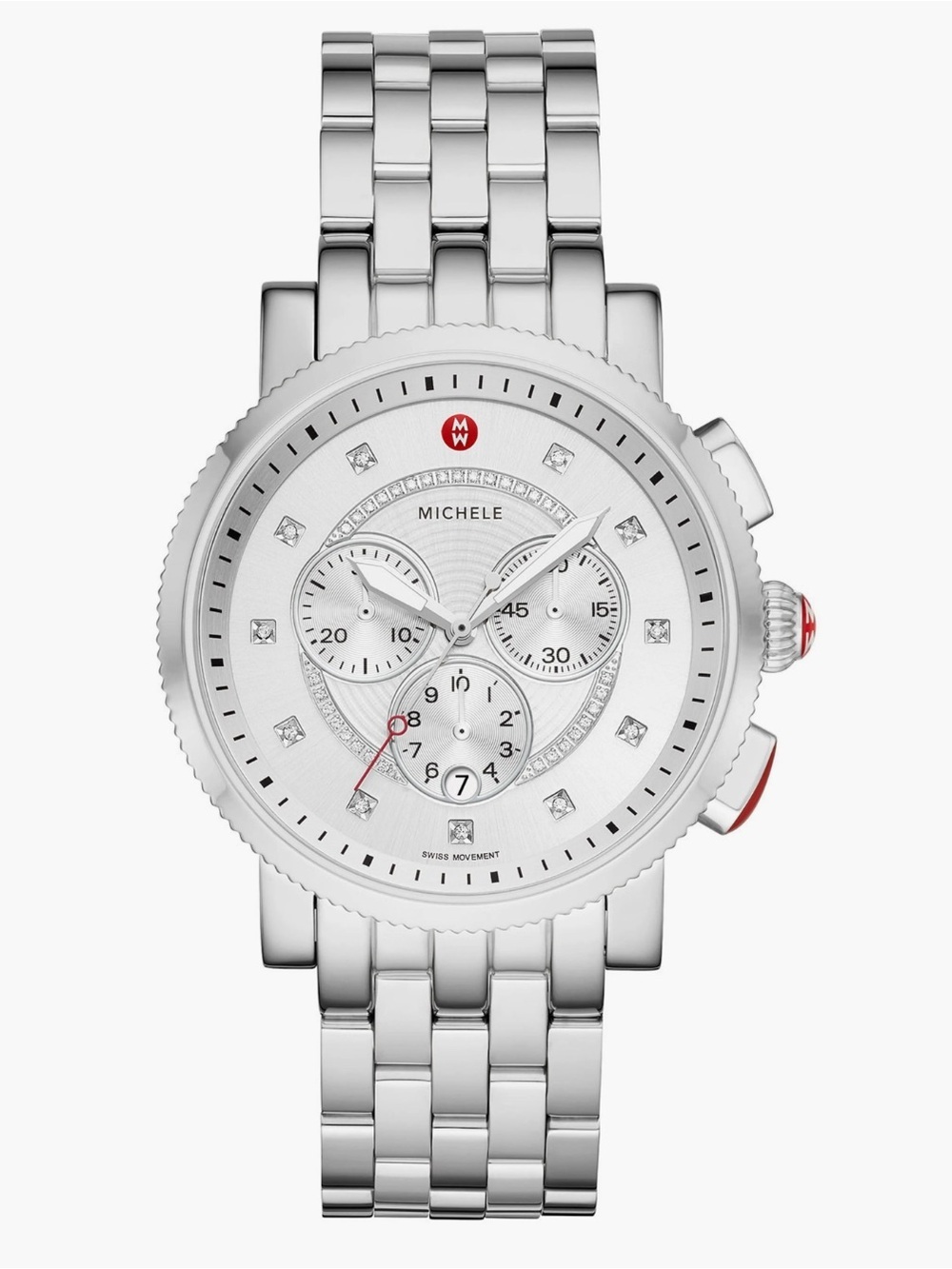MICHELE Sport Sail diamond bracelet watch new in box
